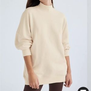 The Group by Babaton Mockneck Sweatshirt Size 1 Heather Dover Gray